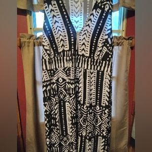 Vintage tie back maxi dress